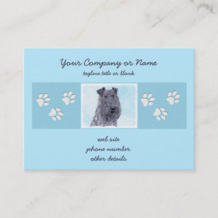 Carte De Visite Kerry Blue Terrier peinture mignonne Chien d'origi
