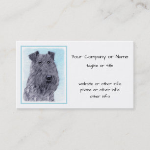 Carte De Visite Kerry Blue Terrier peinture mignonne Chien d'origi