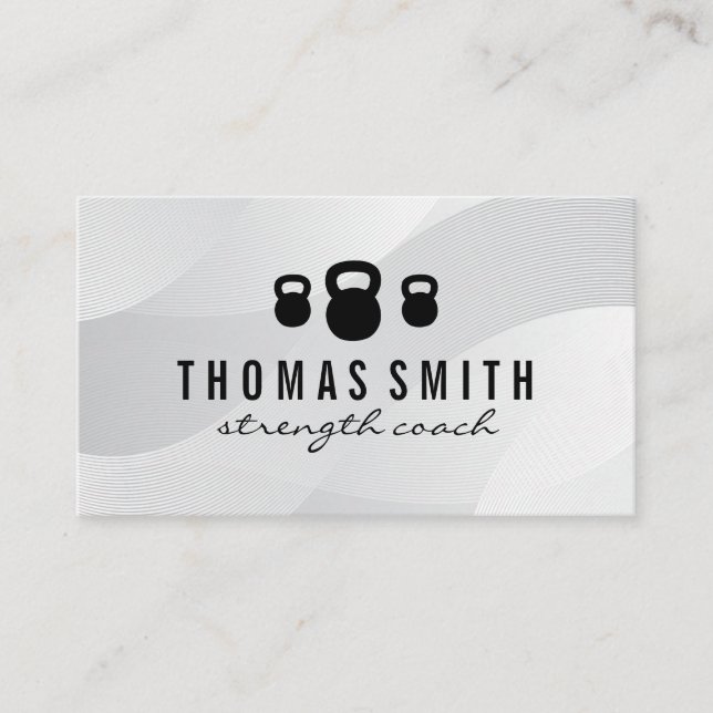 Carte De Visite Kettle Bell | Formateur personnel | Fitness (Devant)