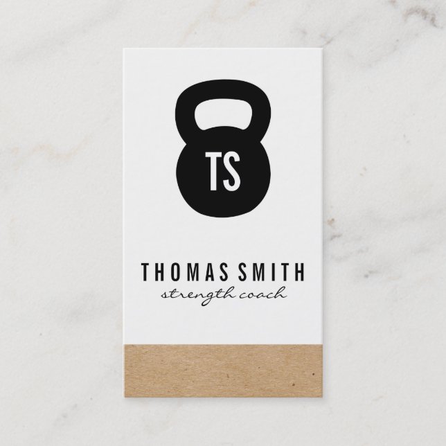 Carte De Visite Kettle Bell Personal Trainer Géométrique / Variati (Devant)