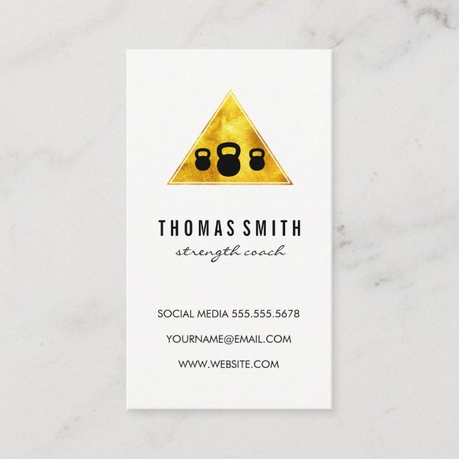 Carte De Visite Kettle Bell Personal Trainer Golden Triangle (Devant)