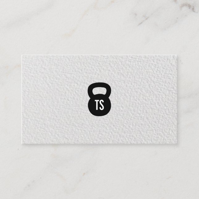 Carte De Visite Kettle Bell Personal Trainer Simple Clean (Devant)