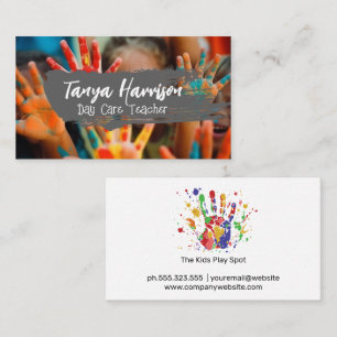 Carte De Visite Kids Hand Painting   Arts Crafts