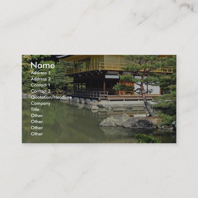 Carte De Visite Kinkakuji, le pavillon d'or, Kyoto, Japon (Devant)