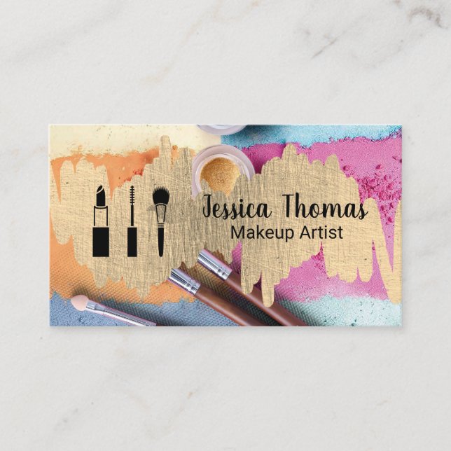 Carte De Visite Kit de maquillage et poudre (Devant)