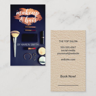 Carte De Visite Kit maquillage   Baiser de bâton à lèvres