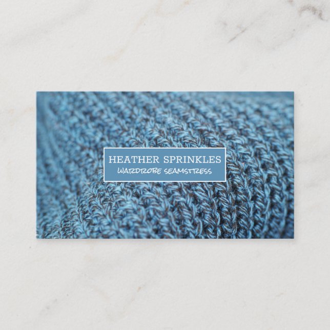 Carte De Visite Knit Textile | Armoire Seamstress (Devant)