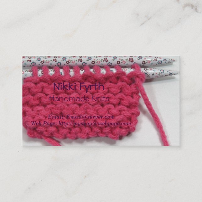 Carte de visite Knits artisanaux (Devant)
