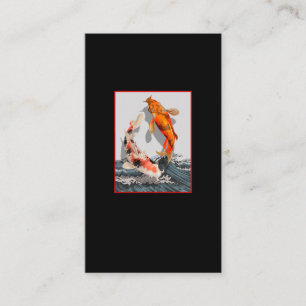 Carte De Visite Koi Japonais Wave Carp Poisson
