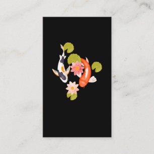 Carte De Visite Koi Poisson Eau Lily Japonaise Pêche à la Carpe