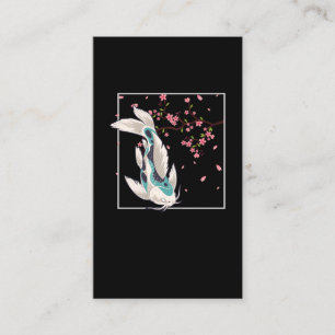 Carte De Visite Koi Poisson Fleur de cerisier Japonais Pêche à la 