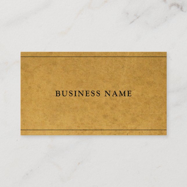 Carte De Visite Kraft Effet papier Creative Modern Company Plain (Devant)