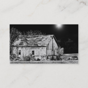 Carte De Visite La Barne rurale de nuit