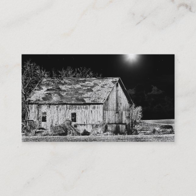 Carte De Visite La Barne rurale de nuit (Devant)