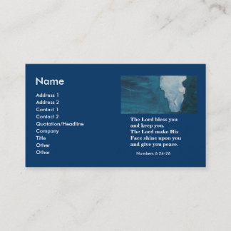 CARTE DE VISITE LA BÉNÉDICTION