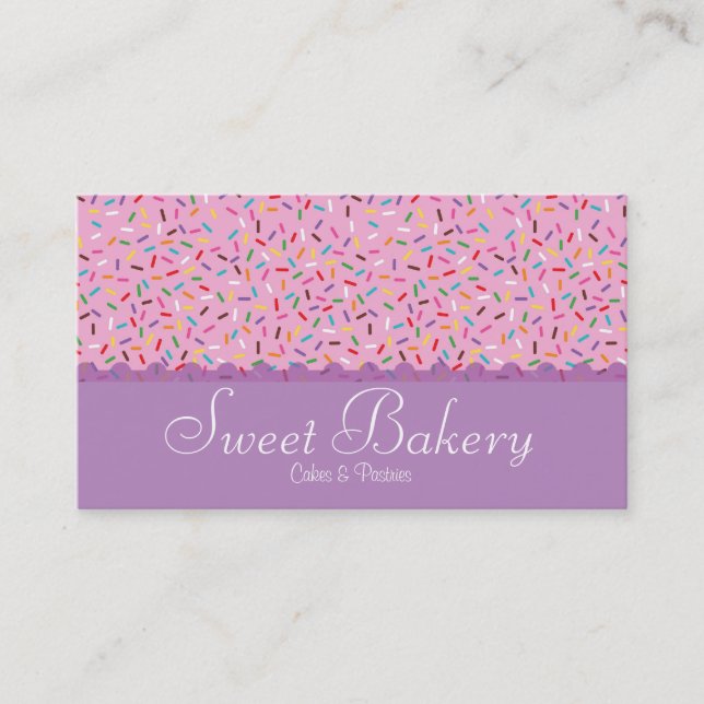 Carte De Visite La boulangerie Rainbow Sprinkings (Devant)