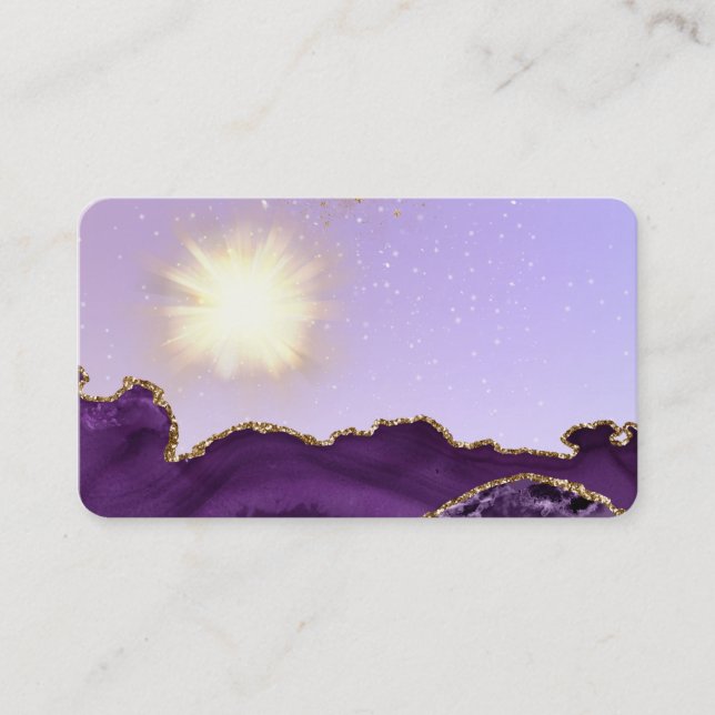 Carte De Visite *~* La boule d'énergie de l'Agate violet léger (Devant)