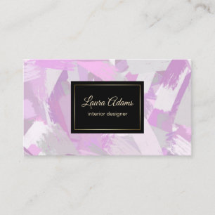Carte De Visite La brosse abstraite frotte la violette rose
