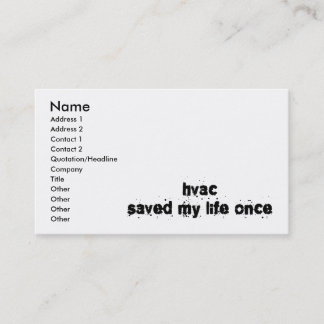 Carte De Visite La CAHT a sauvé ma vie par le passé