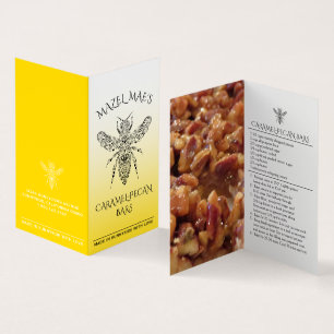 Carte De Visite La Caramel-Noix de pécan faite maison faite sur