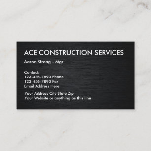 Carte De Visite La construction entretient Businesscards