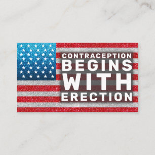 Carte De Visite La contraception commence à l'érection mains des f
