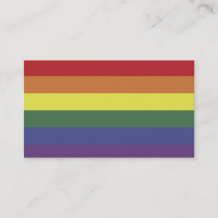 Carte De Visite La couleur de fierté d'égalité d'arc-en-ciel barre