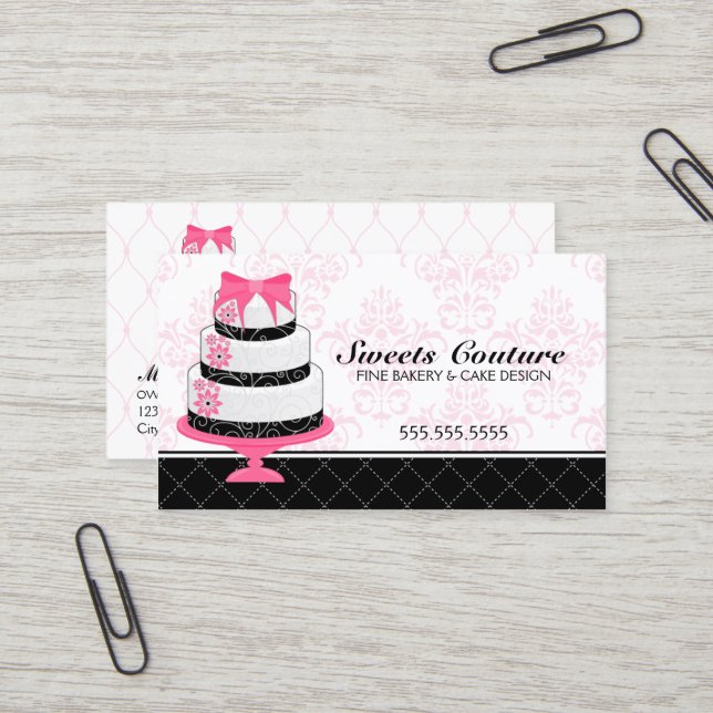 Carte De Visite La couture durcit la coutume de boulangerie (Devant/Arrière en situation)
