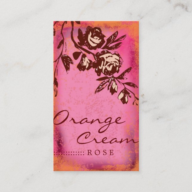 Carte De Visite La crème orange de la CHROMATOGRAPHIE GAZEUSE | (Devant)