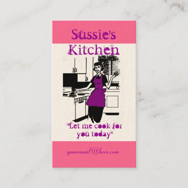 Carte De Visite La cuisine de Sussie (Devant)