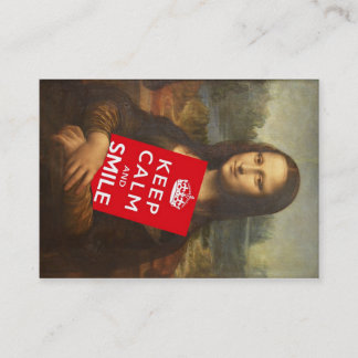Carte De Visite La devise de Mona Lisa