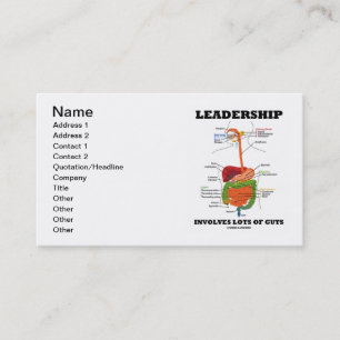 Carte De Visite La direction implique un bon nombre d'entrailles