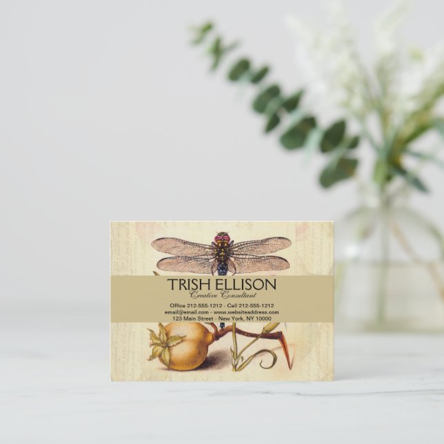 Carte De Visite La faune de la libellule (Debout devant)