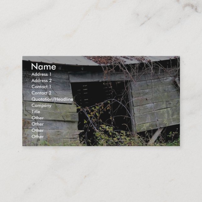 Carte De Visite La Ferme De Barrage Avec Un Toit Tombé (Devant)
