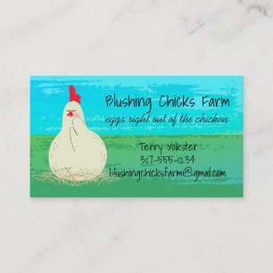 Carte De Visite La ferme libre de gamme de poulet heureux eggs le