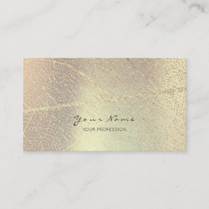 Carte De Visite La feuille d'or d'or de rose de Minimalistic