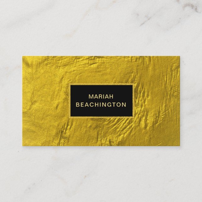 Carte De Visite la feuille d'or du *~* 24k et les parties (Devant)