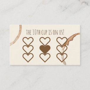 Carte De Visite la fidélité récompense le café de coffeeshop d