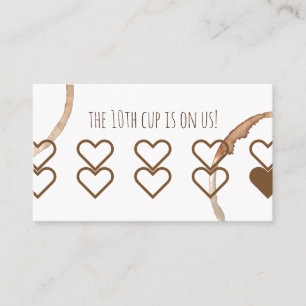 Carte De Visite la fidélité récompense le café de coffeeshop d
