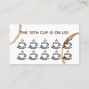 Carte De Visite la fidélité récompense le café de coffeeshop de