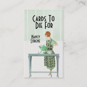 Carte De Visite La fondue de Flora en vert