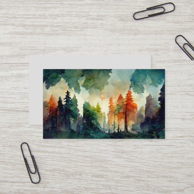 Carte De Visite La forêt (nature) (Devant/Arrière en situation)