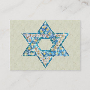 Carte De Visite La gemme a décoré l'étoile de David