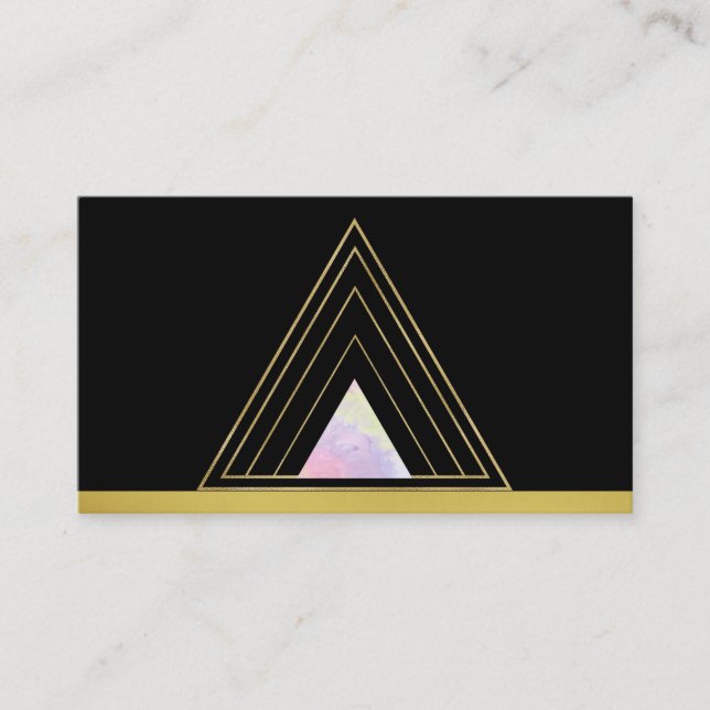 Carte De Visite La géométrie sacrée de triangle minimale (Devant)