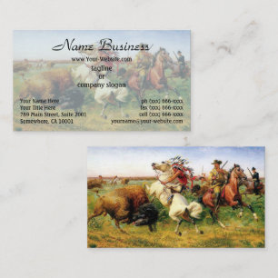 Carte De Visite La grande chasse au bison royale par Louis Maurer