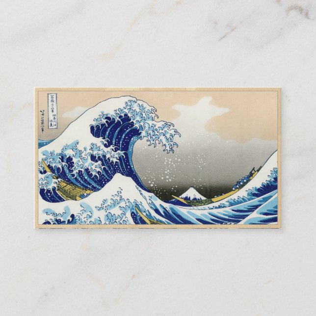 Carte De Visite La grande vague de l'art de Kanagawa Katsushika (Devant)