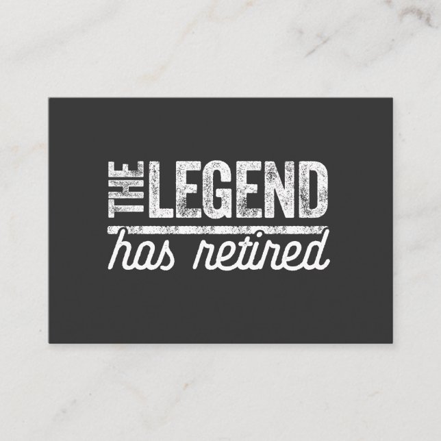 Carte De Visite la légende a pris sa retraite (Devant)
