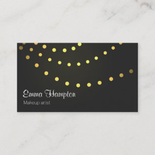 Carte De Visite La lumière d'or de faux élégant ficelle des car
