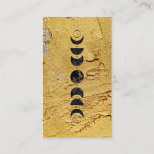 Carte De Visite *~* La Lune cosmique lunaire d'or Phases du chaman