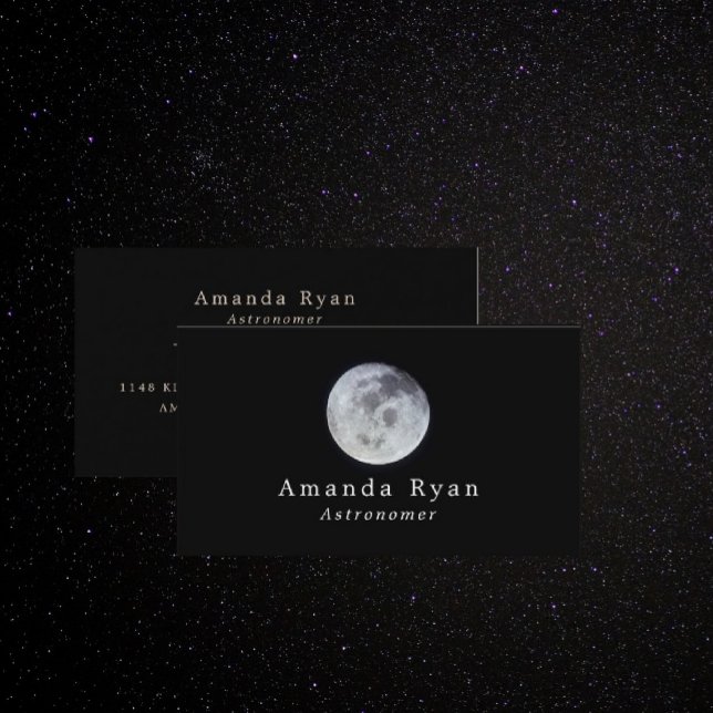 Carte De Visite La Lune de la Terre, l'astronomie (Créateur téléchargé)
